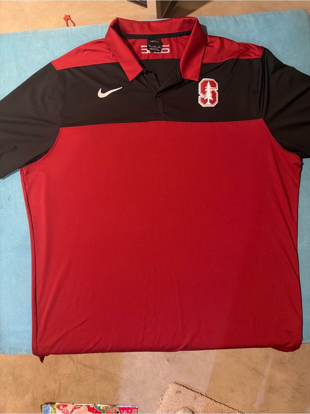 Nike Red and Black Stanford Polo Shirt